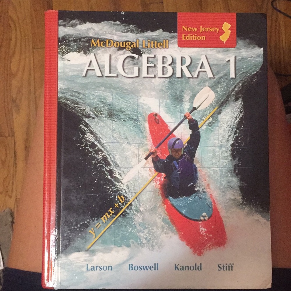 McDougal Littel Algebra 1 New Jersey Edition.